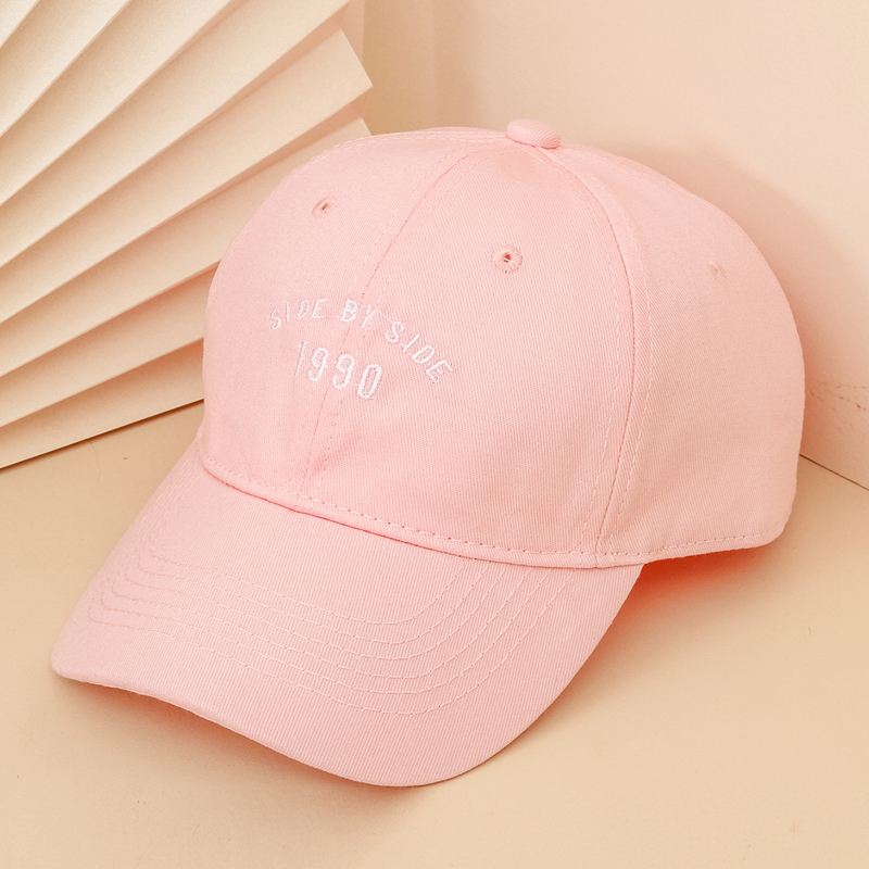 

Guys Letter Embroidery Baseball Cap, Pink