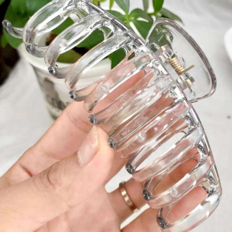 

5pcs Solid Hair Claw, Multicolor