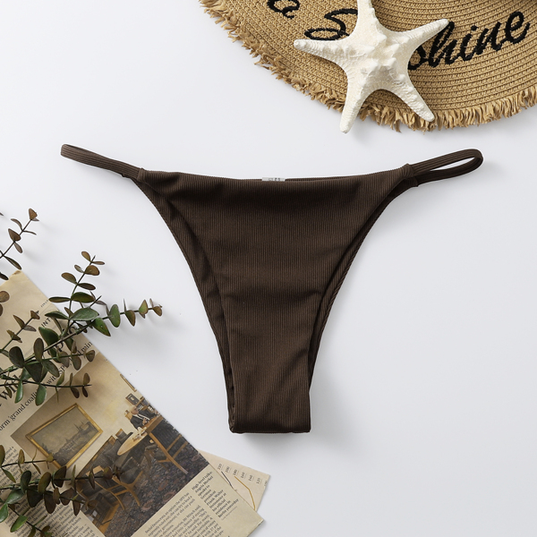 

Rib Bikini Thong, Chocolate brown