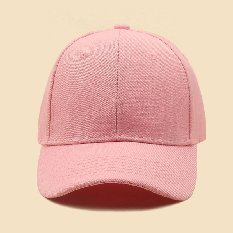 Guys Solid Baseball Cap, Pink