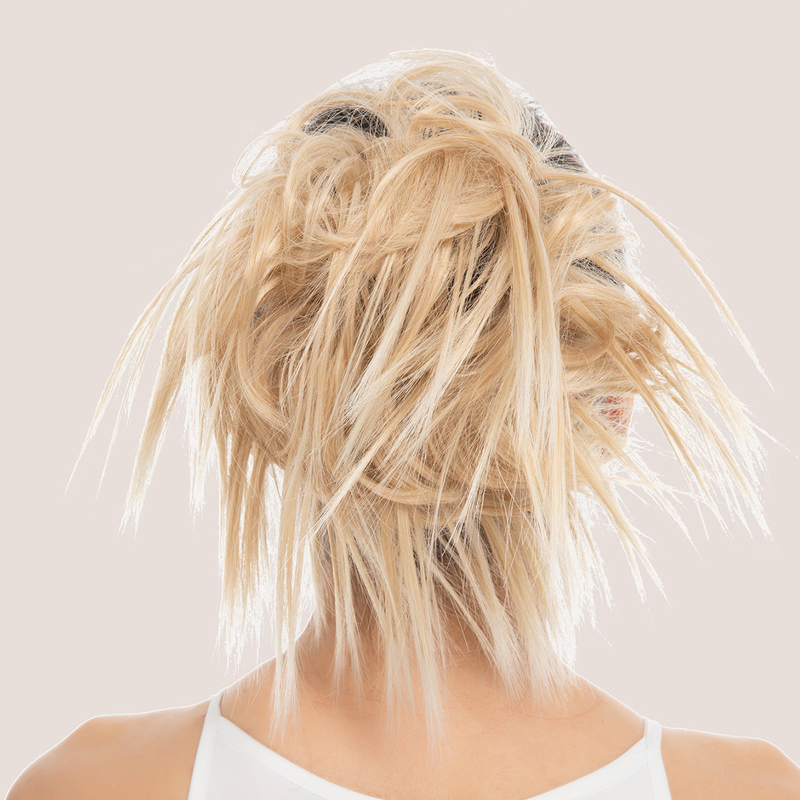 

Chicken Tail Hair Ring Wig, Gold