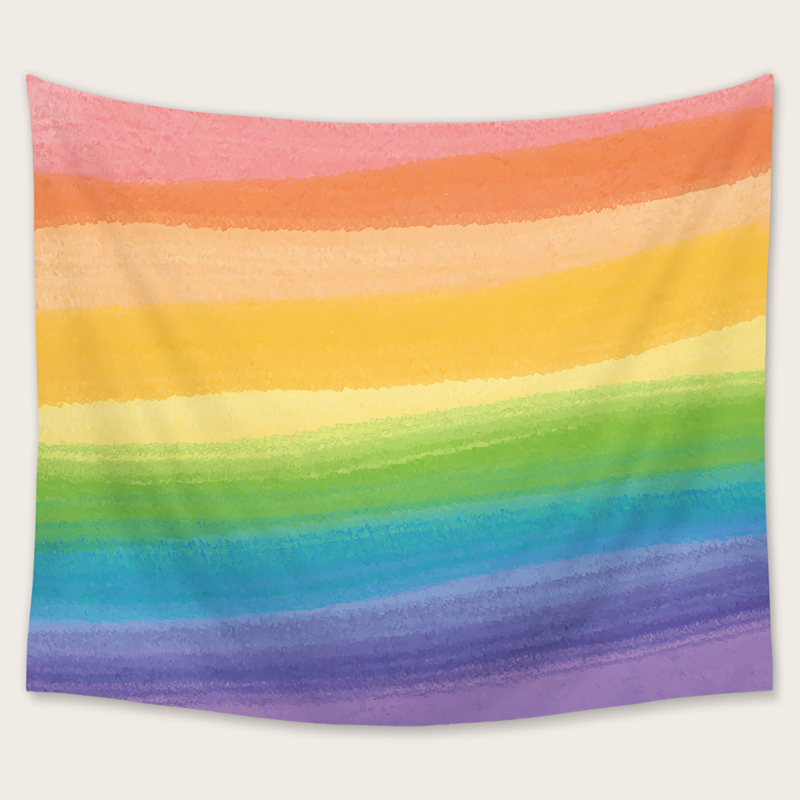 

Rainbow Stripe Pattern Tapestry, Multicolor