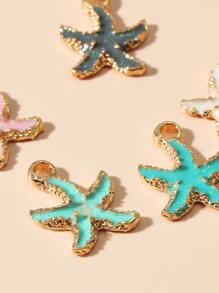 5入組海星吊墜DIY首飾飾品 - 彩色 - 查看 3