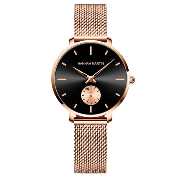 

Round Pointer Mesh Strap Quartz Watch