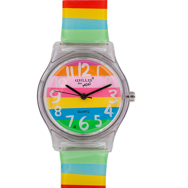 

Kids Rainbow Stripe Strap Quartz Watch