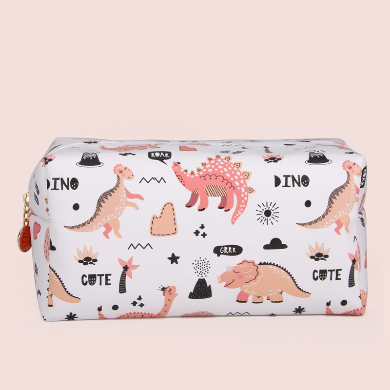 

Cartoon Dinosaur Square Makeup Bag, Multicolor