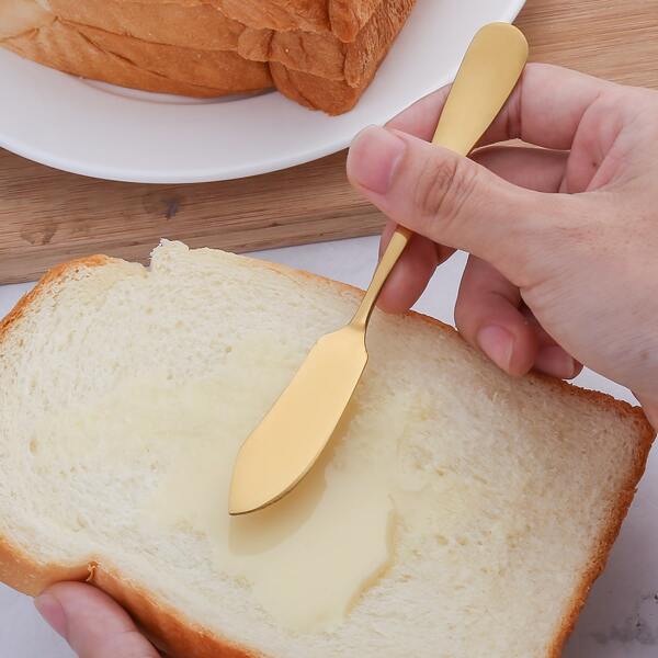 

2pcs Stainless Steel Cream Spatula, Gold