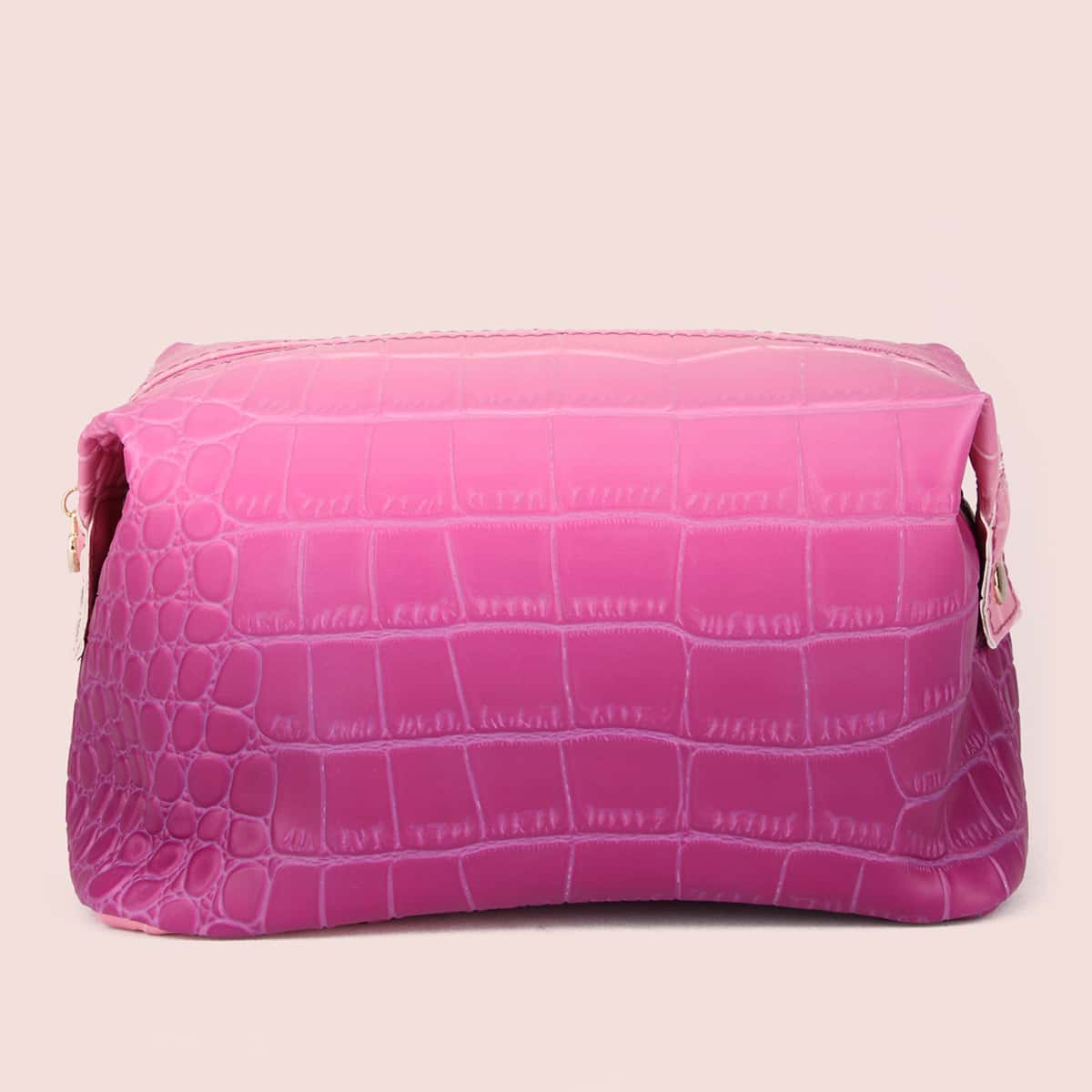 

Ombre Crocodile Pattern Square Makeup Bag, Multicolor