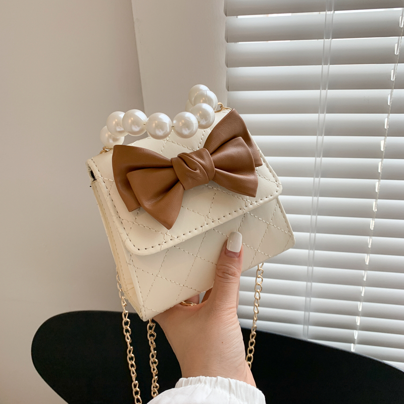 

Bow Decor Satchel Bag, White