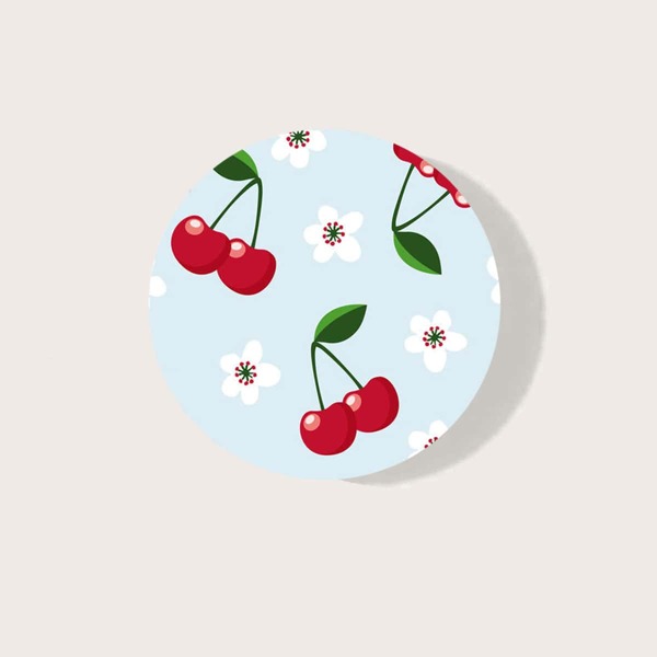 

Cherry Painted Stand-Out Phone Grip, White