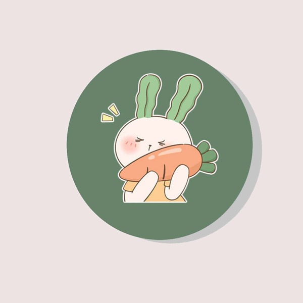 

Cartoon Rabbit Stand-Out Phone Grip, Green