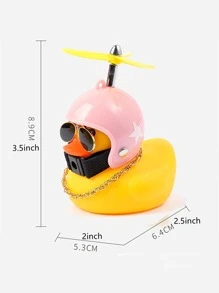 Cartoon Duck Car Ornament, Rubber Duck - Pink - View 4