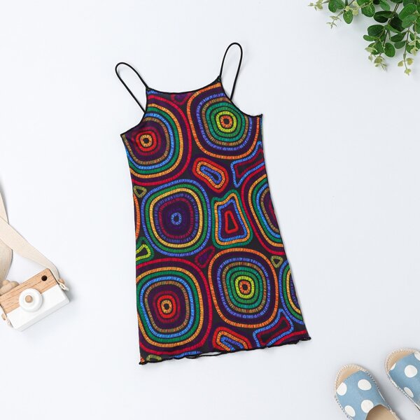 

Toddler Girls Graphic Print Cami Dress, Multicolor