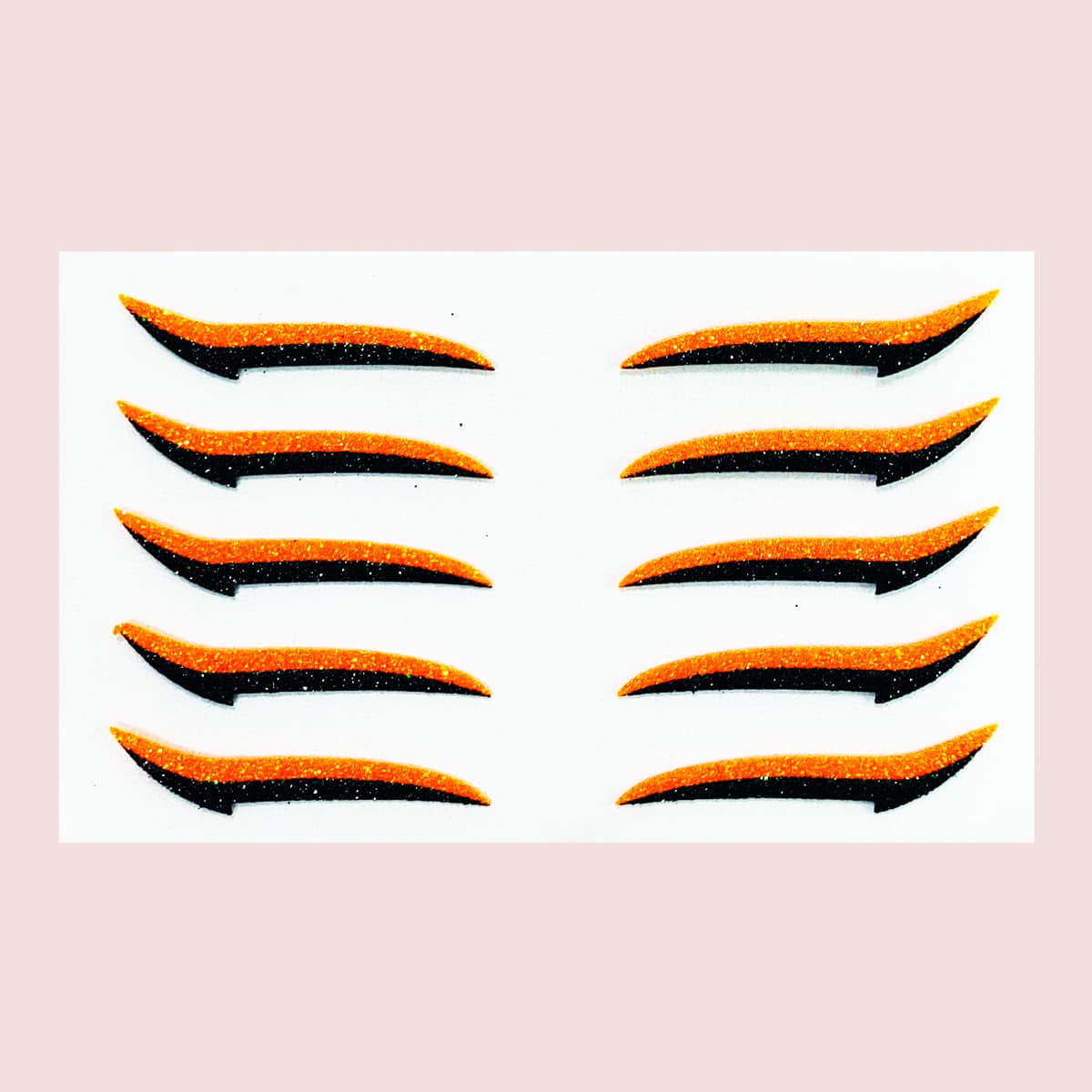 

1sheet Glitter Eyeliner Sticker, Multicolor