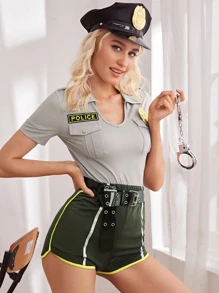 6pack Pilot Costume Set With Toy Handcuffs - Multicolor - View 1