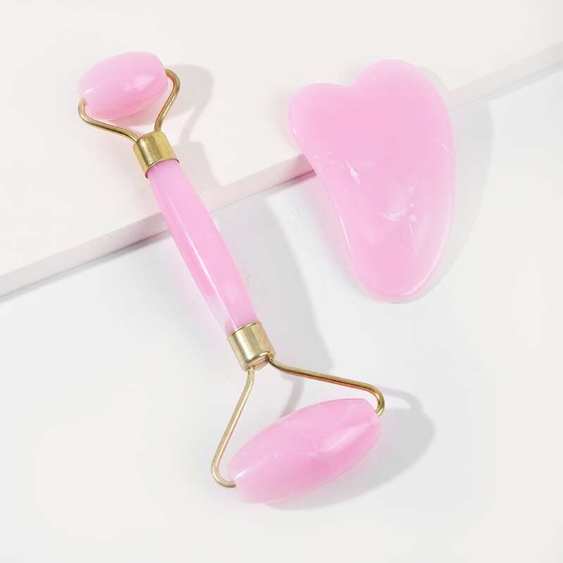 

ABS Facial Roller Massager & Gua Sha Board, Pink