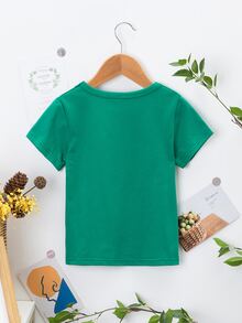 Tops con trai lớn Slogan Giải trí - màu xanh lá - Xem 2