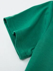 Tops con trai lớn Slogan Giải trí - màu xanh lá - Xem 3