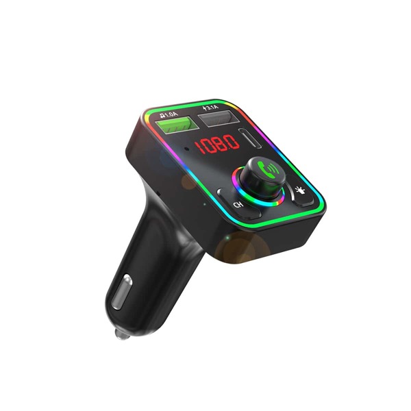 

Car Bluetooth Transmitter Wireless Handsfree Audio Receiver, Black