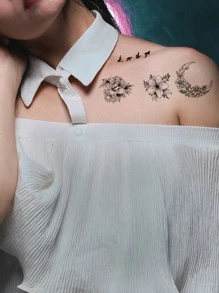 STARTTOOS Kits de pegatinas de tatuajes, 6 hojas de tatuajes temporales de flores y mariposas para mujeres, pegatinas de tatuajes mixtos para adultos, tatuajes falsos que parecen reales, para hombres, mujeres y niñas