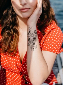 STARTTOOS Kits de pegatinas de tatuajes, 6 hojas de tatuajes temporales de flores y mariposas para mujeres, pegatinas de tatuajes mixtos para adultos, tatuajes falsos que parecen reales, para hombres, mujeres y niñas