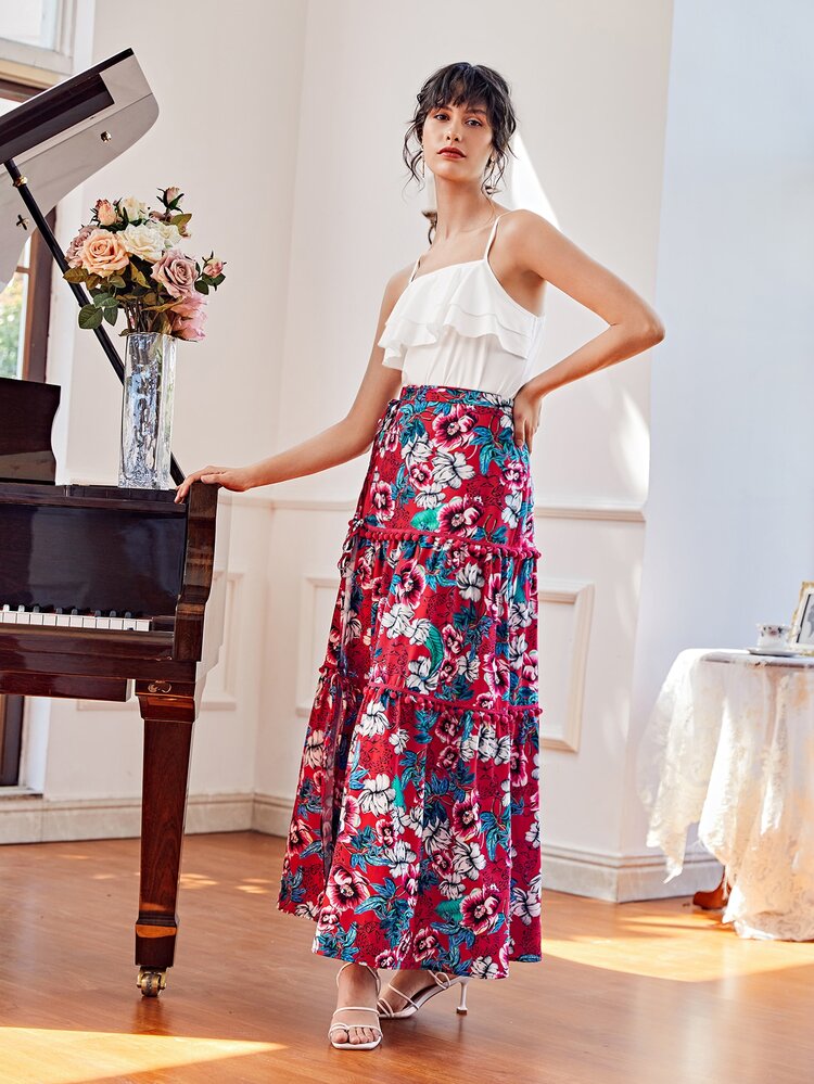 Marcella Brit 球球細節花卉半身裙 - 彩色 - 查看 4