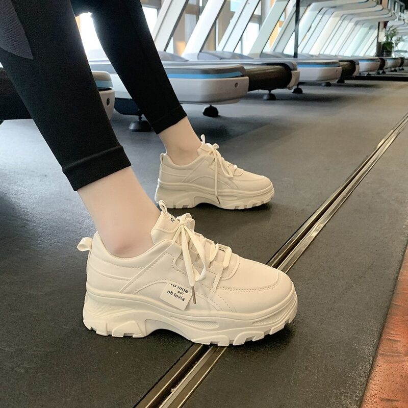Minimalist Chunky Sneakers, Beige