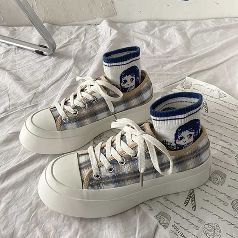 

Lace-up Front Canvas Shoes, Khaki