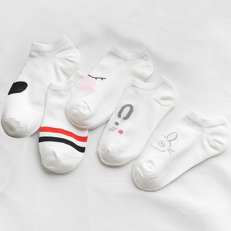 

5pairs Cartoon Graphic Ankle Socks, Multicolor