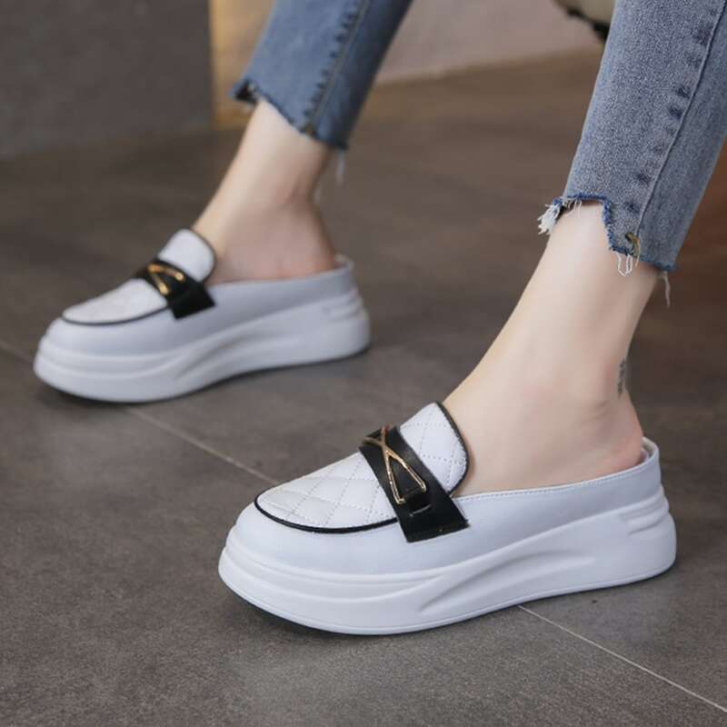

Quilted Flatform Shoes, Black