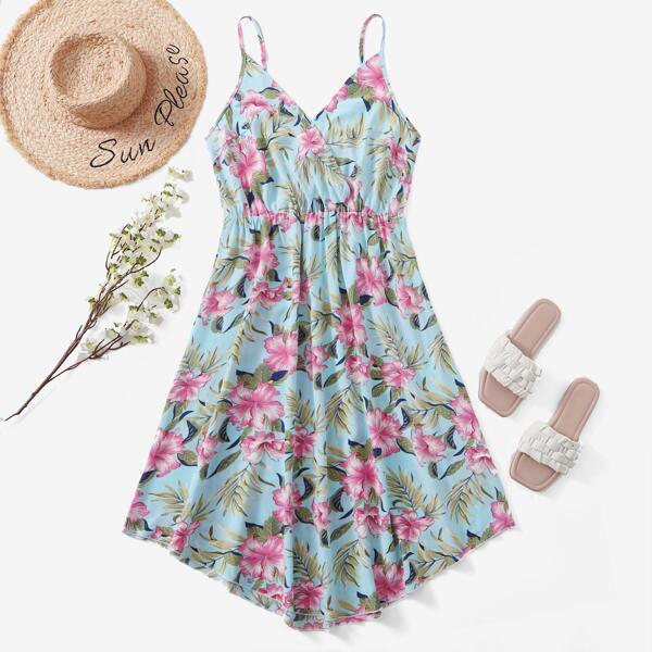 

Plus Allover Floral Cami Dress, Multicolor