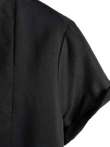 Manfinity Áo sơ mi Nam màu trơn Giải trí - màu đen - Xem 3