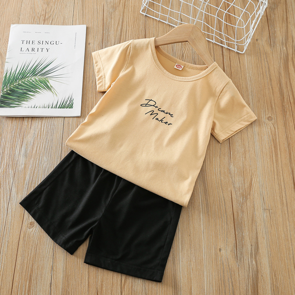 

Toddler Boys Letter Graphic Tee & Track Shorts, Multicolor