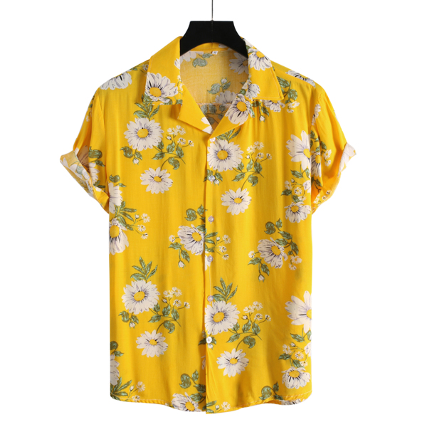 

Men Allover Floral Print Shirt, Yellow
