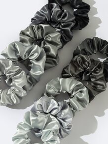 10 件装缎面发圈，适合女孩日常发型休闲发带 - 彩色 - 查看 4