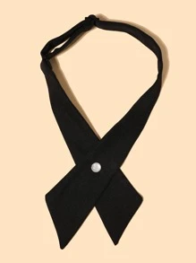 Cổ áo Dickey tối giản - màu đen - Xem 2