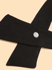 Cổ áo Dickey tối giản - màu đen - Xem 3