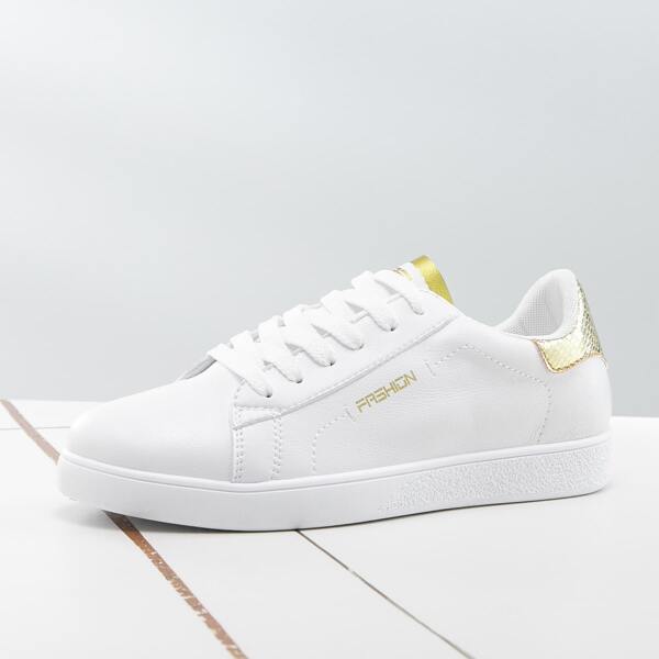 

Letter Graphic Skate Shoes, White