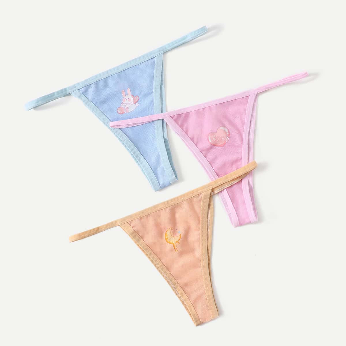 

3pack Graphic Panty Set, Multicolor