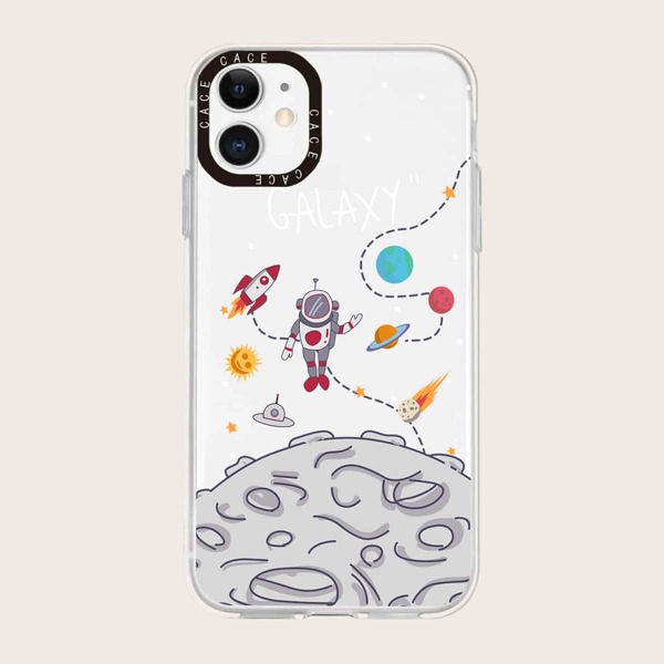 

Space Graphic Phone Case, Clear