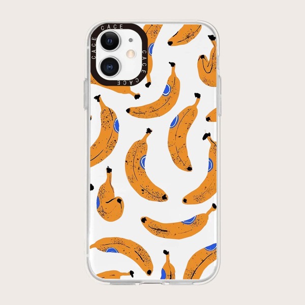 

Banana Pattern Phone Case, Clear