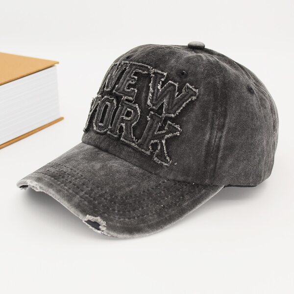 

Men Letter Decor Baseball Cap, Black