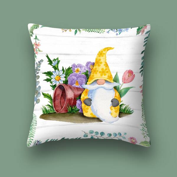 

Cartoon Graphic Cushion Cover Without Filler, Multicolor