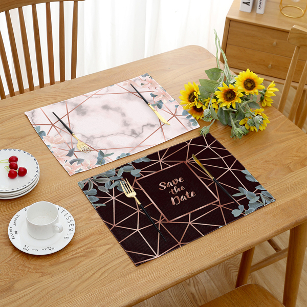 

1pc Marble Pattern Random Placemat, Multicolor