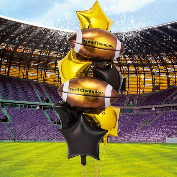 

10pcs Football Balloon Set, Multicolor