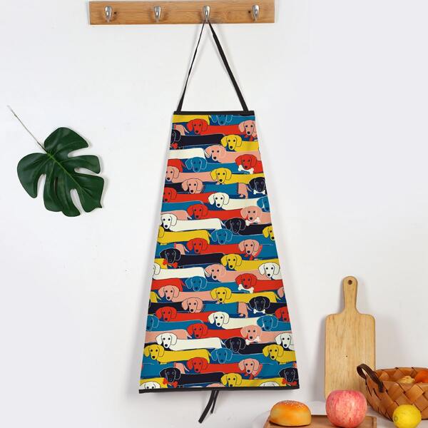 

Dog Print Apron, Multicolor