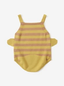 Áo len trẻ em sọc cầu vồng Dễ thương - Màu Mù tạt vàng - Xem 2