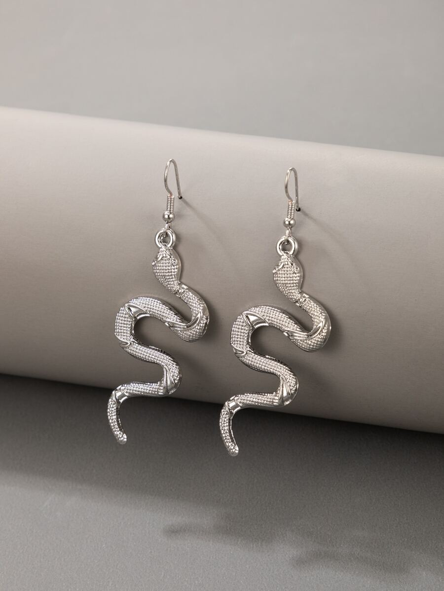 imoli 蛇耳墜 - 銀色 - 查看 1