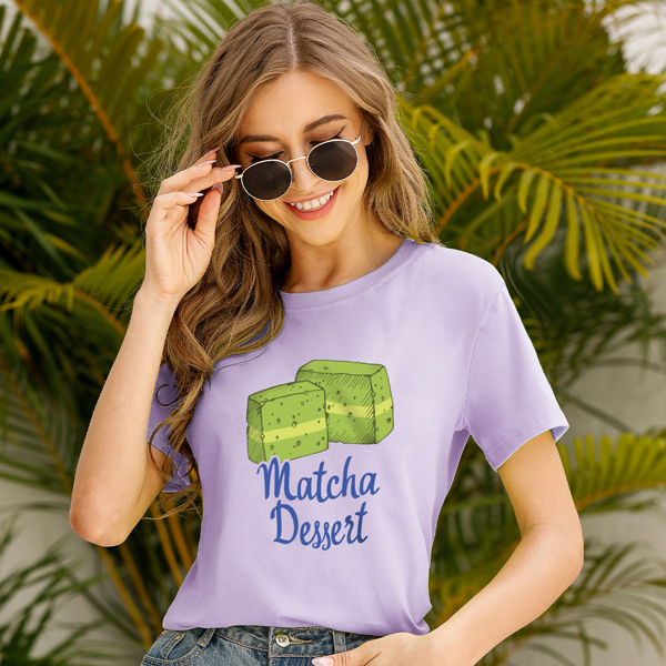

Letter & Dessert Print Tee, Lilac purple