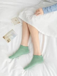 7pairs Solid Ankle Socks - Multicolor - View 3